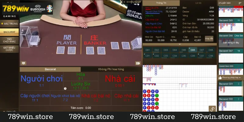 Trò Chơi Bài Baccarat Tại Casino 789Win